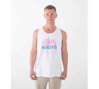 Hurley Mens Palm World Tank T-Shirt, White, XL EU