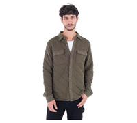 Hurley Men's Santa Cruz Quilted Fleece Ls Shirt, Olive, M