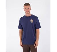 Hurley Printing Press Disques Short Sleeve T-shirt Blue S Men
