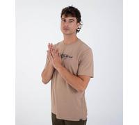 Hurley Mens Short Sleeve The Globe T-Shirt, Brown, L EU