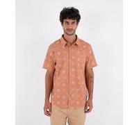 Hurley Mens Short-Sleeved Printing Press Coconut T-Shirt, Orange, S EU