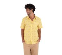 Hurley Printing Press Coconut Short Sleeve Shirt Yellow M Men