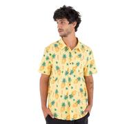 Hurley Mens Short-Sleeved Printing Press Pineapple T-Shirt, Yellow, L EU