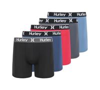 Hurley Men's Standard 5 Pack Stretch Boxer Briefs, Chaos Pink Combo