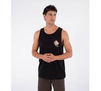 Hurley Mens Tank Top Printing Press Disques T-Shirt, Black, S EU