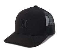 HURLEY MESH TRUCKER CAP.NEW DEL MAR BLACK TONAL LOGO SNAPBACK BASEBALL HAT S26
