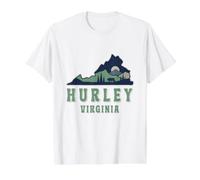 Hurley Outdoors Evergreen Hiking Virginia State Map Retro Value Graphic T-Shirt, Men, White, L