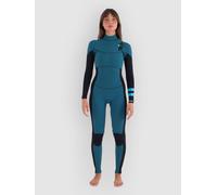 Hurley Plus 3/2 Mm Woman Long Sleeve Chest Zip Neoprene Suit Blue 6 Woman