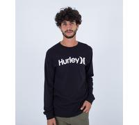 Hurley tshirt long sleeve mens cotton crew neck Everyday black HALF PRICE