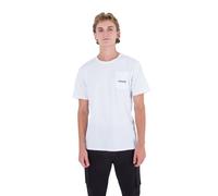 Hurley tshirt short sleeve mens cotton crew neck Pocket white HALF PRICE