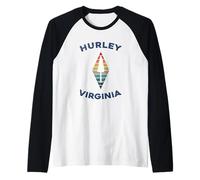 Hurley Virginia Vintage Pine Tree Graphic Retro 80s Outdoors Raglan Baseball Tee