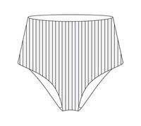 Hurley W Radial High Waist Mod SF BTM Bottom Bikini, Women, womens, CJ7626, White, S
