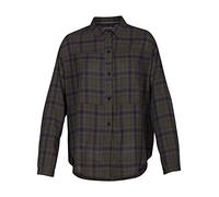 Hurley Women Wilson Plaid Dolman L/S Woven Tops - Medium Olive, Large