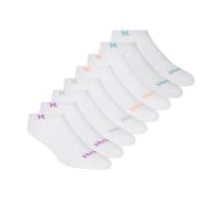 Hurley Women's 8 Pack Sport Ultra Soft Low Cut Socks, White/Orchid/Sunkissed, 8-10 UK