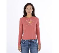 Hurley Women's Country Perfect Crew Ls T-Shirt, Mineral Red, L