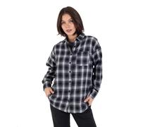 Hurley Womens Long Sleeve - Budapest Flannel Shirt, Black, S EU