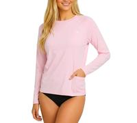 Hurley Sun Shirt Women with Pockets - Long Sleeve Rash Guard SPF 50+ UV Sun Protection Quick Dry Swim Shirt Workout Top