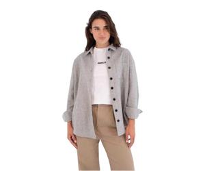 Hurley Womens Long Sleeve - Union Solid Flannel Shirt, Gray, M EU