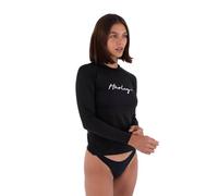 Hurley Wleu00002 Long Sleeve Full Zip Rash Guard Black L Woman