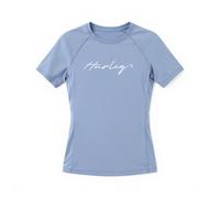 Hurley Wleu00001 Short Sleeve Rash Guard Blue XS Woman