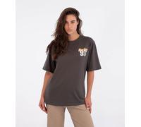 Hurley Womens Short Sleeve Beginning of an Era T-Shirt, Grey, XS EU