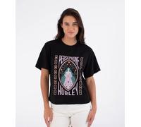 Hurley Womens Short Sleeve Creek Persephone T-Shirt, Black, M EU