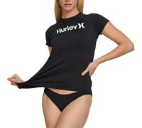 Hurley Rash Guard for Women, Short Sleeve Swim Shirts for Women Rashguard, UPF 50+ SPF & UV Protection, Black, XL