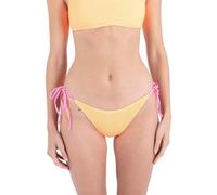 Hurley Solid Scrunch Moderate Bikini Bottom Yellow L Woman