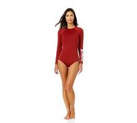 Hurley Women's Standard OAO Long Sleeve Retro Surf Suit, Cedar, Large