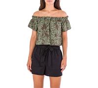 Hurley Women's Tessa Paperbag Short Bermuda, Caviar, M
