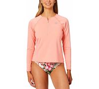 Hurley Womens UPF 50+ Long Sleeve Rashguard (as1, Alpha, x_l, Regular, Regular, Coral, X-Large)
