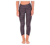 Hurley Women's W Back Zip Pocket Capri Casual Pants, Vintage Black Marl, L