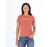 Hurley Women's W Oceancare Aloha Ss Tee T-Shirt, Mineral Red, XS