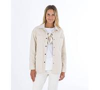 Hurley Women's W Oceancare Corduroy Overshirt Shirt, Marshmallow, XL