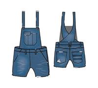 Hurley Women's W Oceancare Denim Short Dungaree W Oceancare Denim Short Dungaree
