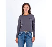 Hurley Women's W Oceancare Mona Ls Tee T-Shirt, Caviar, S