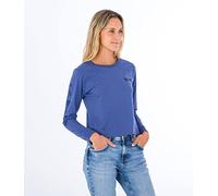 Hurley Women's W Oceancare Mona Ls Tee T-Shirt, Mood Indigo, XS