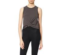 Hurley Women's W Twist Front Tank Shirt, Vintage Black, L
