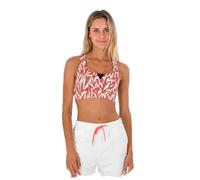 Hurley Women's Zebra Med Impact Bra T-Shirt, Mineral Red, M