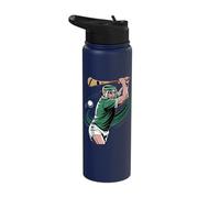 Hurling Player Irish Gaelic Sport St Patricks Day Ireland Stainless Steel Insulated Water Bottle
