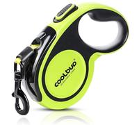 Hurluksi Retractable Dog Lead 5M /16ft Extendable Dog Leash, Heavy Duty Extension Dog Lead with Anti-Slip Handle and Quick Brake Button for Large Dogs Up to to 110lbs/50kg (Green)