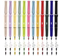HURODZ Pack of 12 Eternal Pencil with 24 Interchangeable Heads, Eraser Magic Colouring Pencil, Magic Colouring Pencils without Sharpening, Colouring Pencils Set for Writing and Drawing Students School