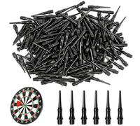HURODZ Soft Dart Tips, 200 Pieces Dart Tips, Soft Dart Tips, Soft Dart Tips, Plastic Tip Replacement Not Easy to Break, Black