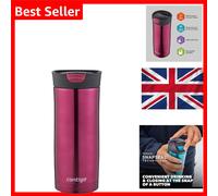 Contigo Huron Snapseal Travel Mug | Stainless Steel Thermal Mug | Vacuum Flask | Leakproof Tumbler | Coffee to Go Mug with BPA Free Easy-Clean Lid | Vivacious | 470 ml