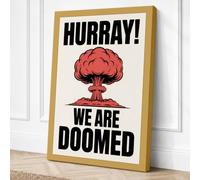 Hurray, We Are Doomed Vintage Canvas Wall Art Print 18x12 Inch (46 x 30 cm)