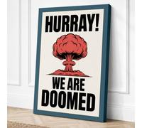 Hurray, We Are Doomed Vintage Canvas Wall Art Print 36x24 Inch (91 x 61 cm)