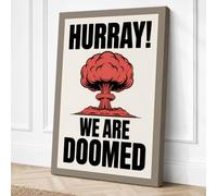 Hurray, We Are Doomed Vintage Canvas Wall Art Print 36x24 Inch (91 x 61 cm)
