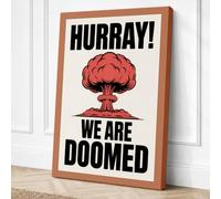 Hurray, We Are Doomed Vintage Canvas Wall Art Print 36x24 Inch (91 x 61 cm)