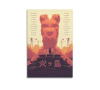 HURRGARS Isle of Dogs Poster Wall Art Cover Room Vintage Aesthetic Poster Decorative Painting for Living Room Bed Room Elegant Poster 08x12inch(20x30cm) Unframe-style