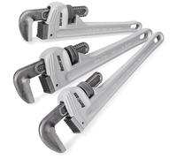 Hurricane 3 Piece Lightweight Aluminum Pipe Wrench, 40% Lighter, Wider Application Range, Enhanced Operability